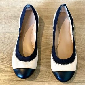Banana Republic cream and black ballet slippers 9.5